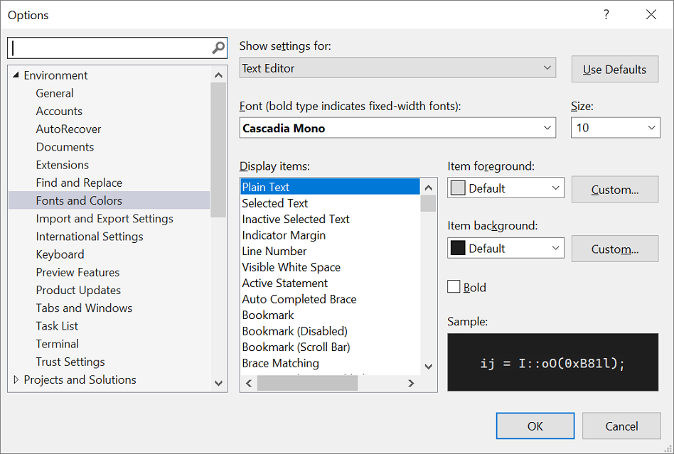 Change Themes, Fonts, Text, & Accessibility Options In Visual Studio ...