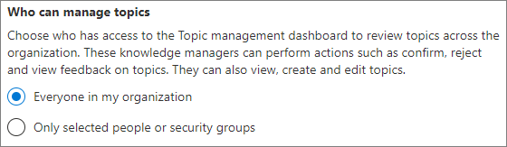 Permissions for topic management.