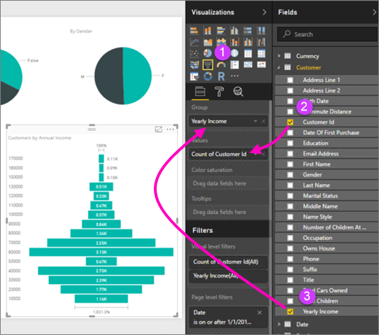 Screenshot of designing a report.