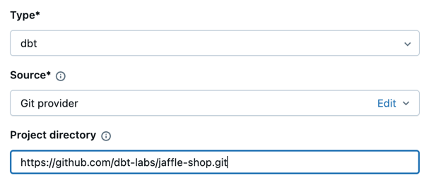 Configure dbt project repo