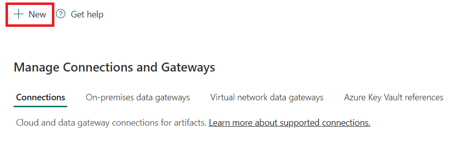 Screenshot showing the ' new' page.