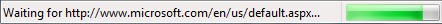 screen shot of status bar with progress bar