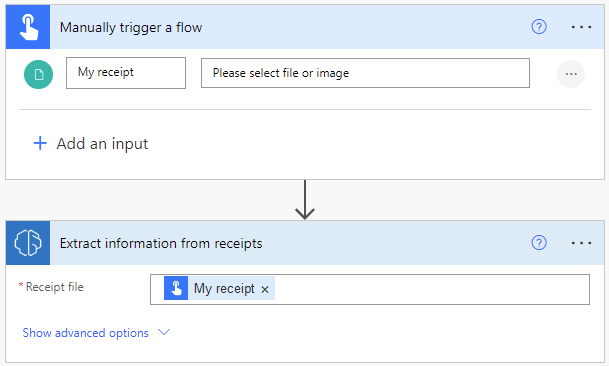 Manually trigger a flow screens Trigger file flow.