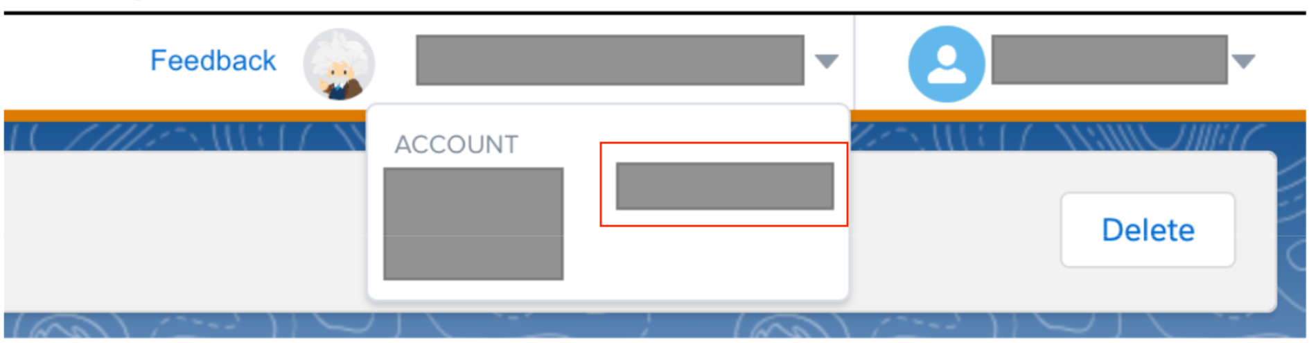 Account menu highlighting the Marketing ID