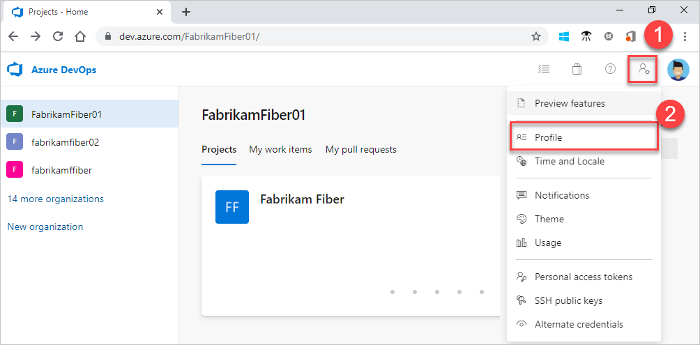Screenshot showing user settings profile open.