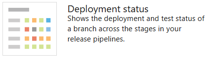 Screenshot that shows a Deployment status widget.