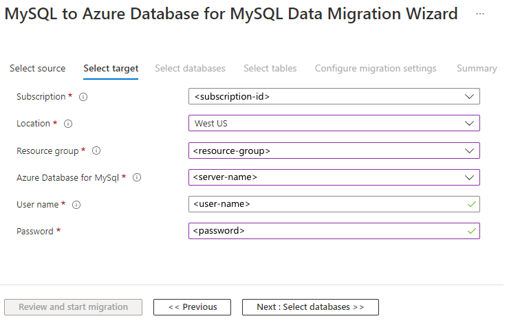 Screenshot of a Select target.