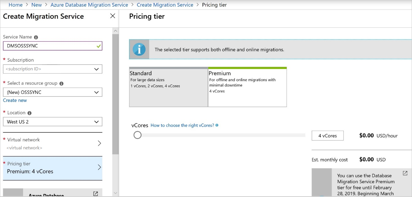 Configure Azure Database Migration Service instance settings