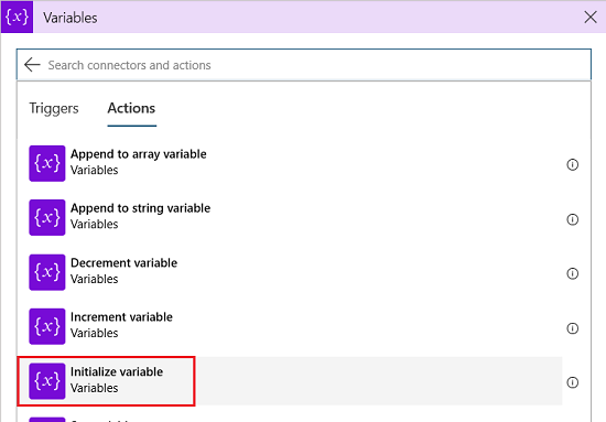 Initialize variables