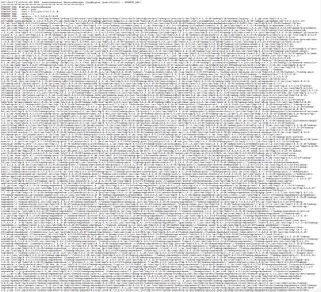 HDInsight example log file sample output.