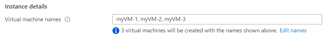 Screenshot showing that there are now 3 virtual machines that will be created.