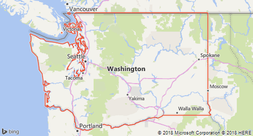 Image showing Washington State polygon Image showing Washington State polygon