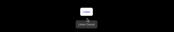 SpeechToText on macOS Screenshot of SpeechText implemented on macOS