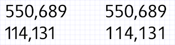 Text using OpenType proportional & tabular figures