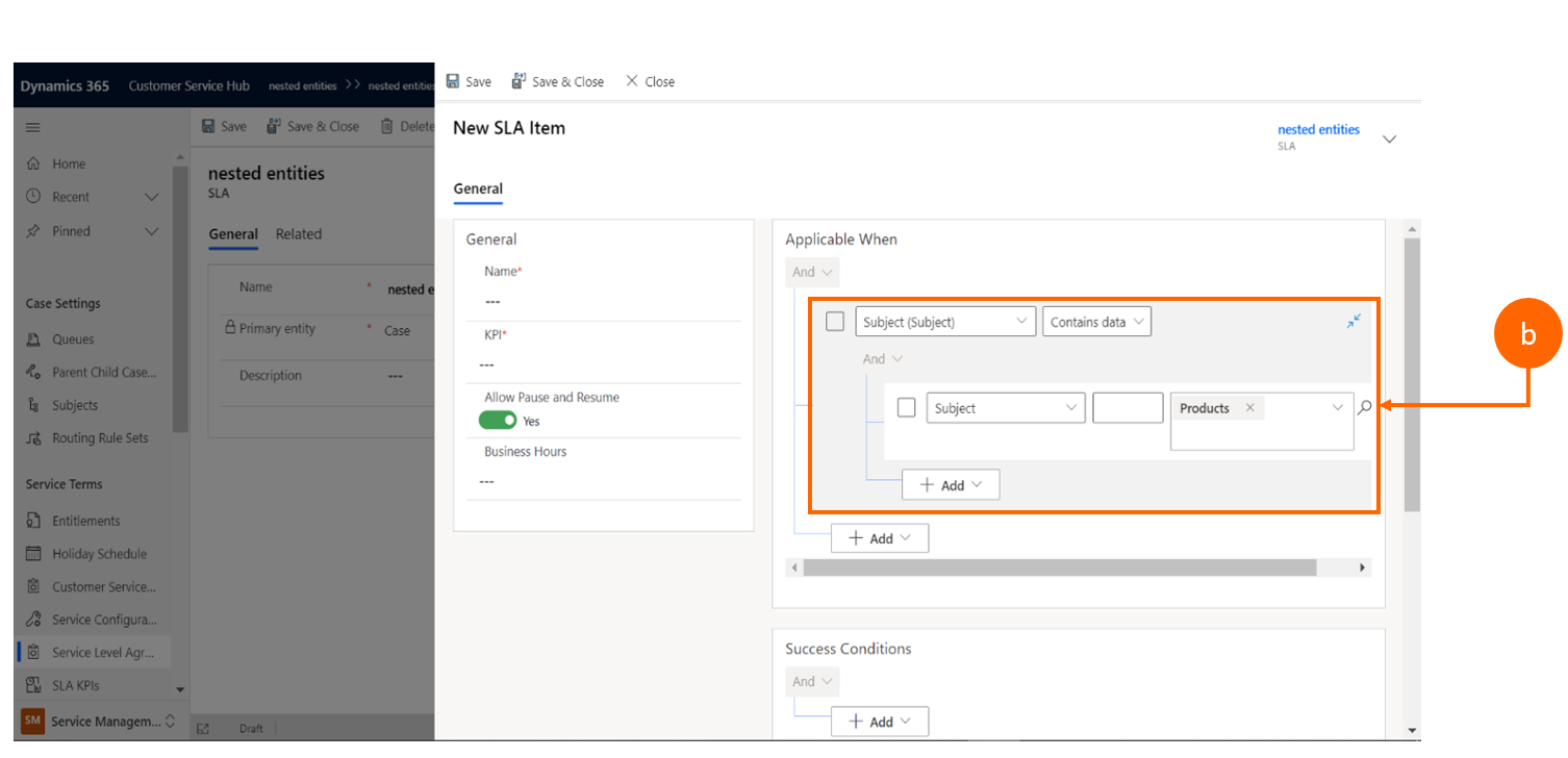 Screenshot of the post-migration Unified Interface view where a condition has a blank operator field Screenshot of the post-migration Unified Interface view where a condition has a blank operator field.