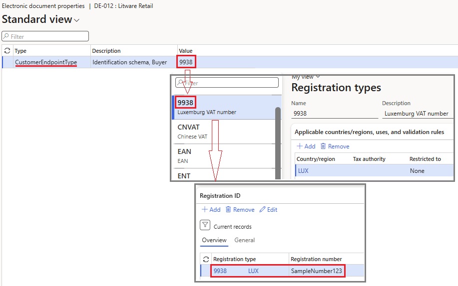Screenshot of that shows the customer Endpoint.