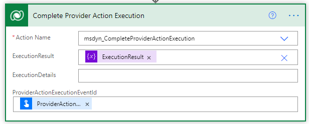 Screenshot of Perform an unbound action configuration.