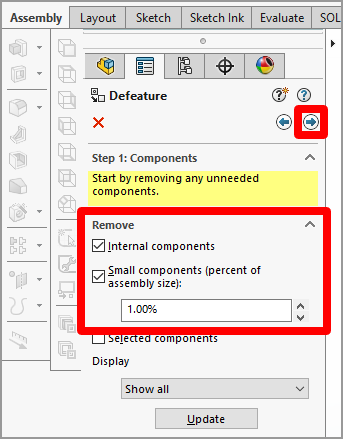 Small components settings Small components settings.