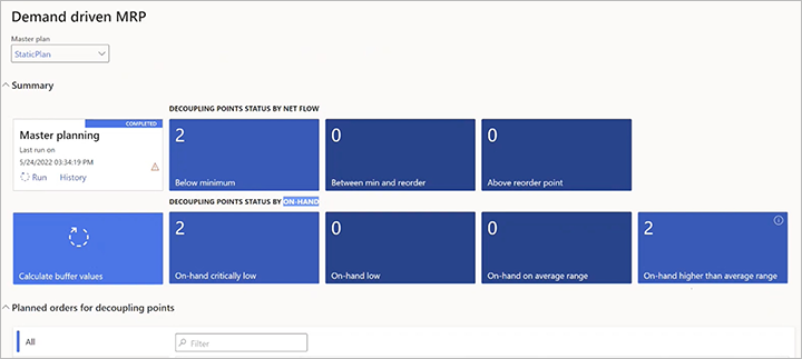 Demand driven MRP workspace Demand driven MRP workspace.