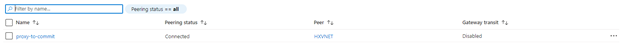 Peering result from proxy to commit