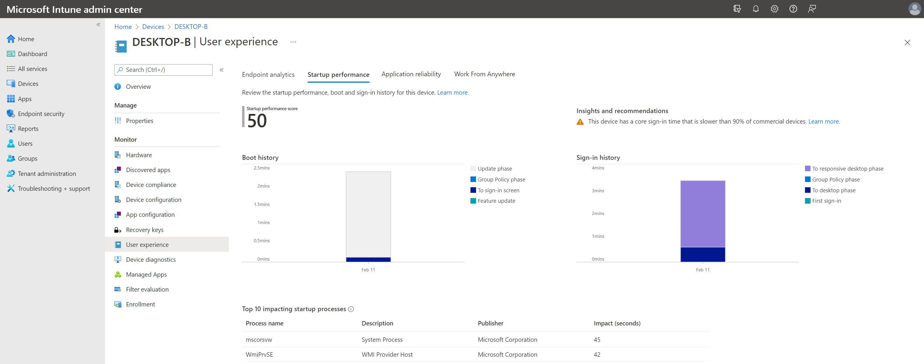 Scores, Baselines, and Insights in Endpoint Analytics - Microsoft ...