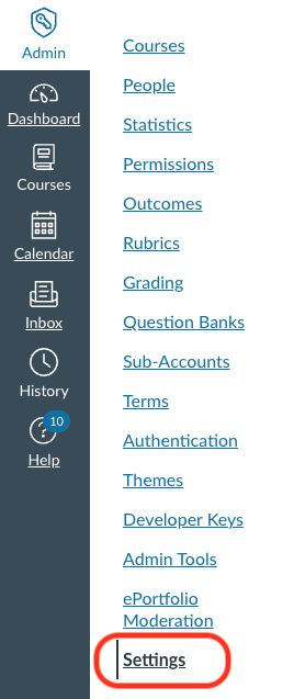 Canvas Settings