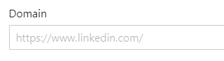 Copy the Domain value