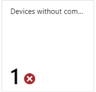 Image of the Devices without compliance policy tile.