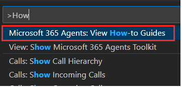 Screenshot shows the selection of View how-to guides from the list.