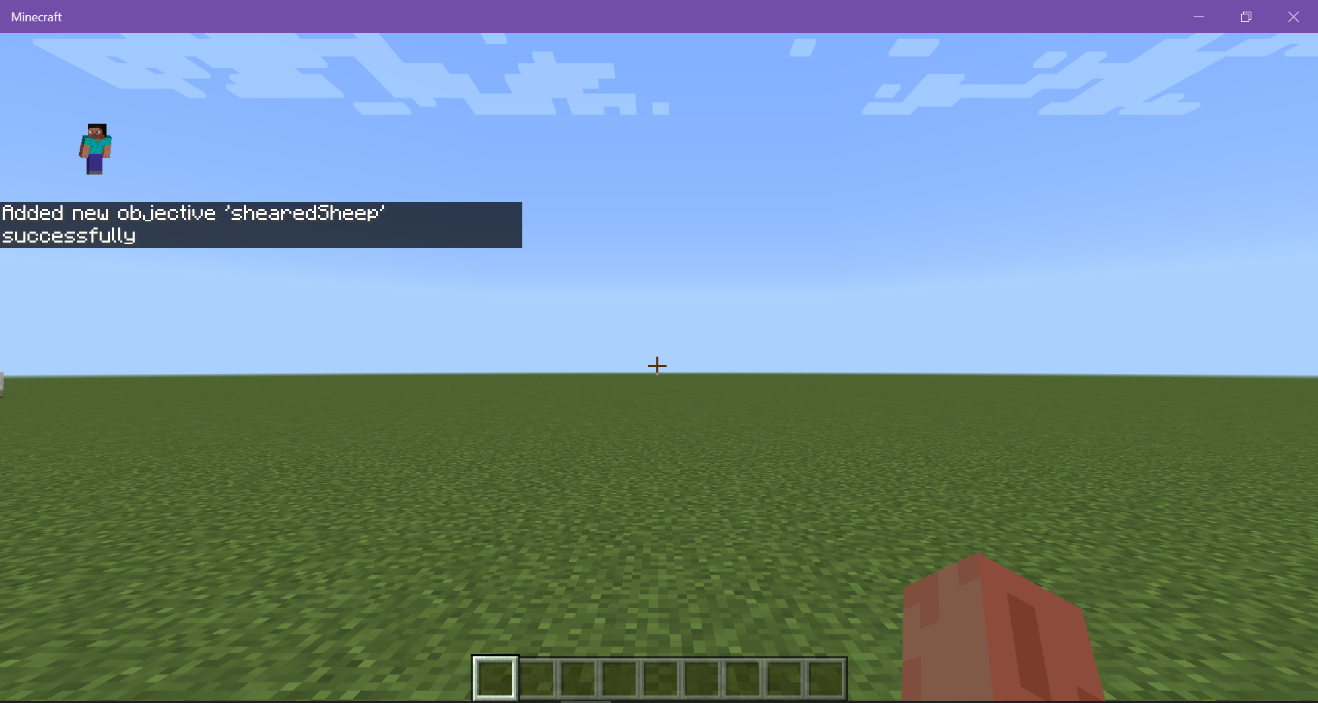 Image of a new scoreboard objective displayed in a sidebar