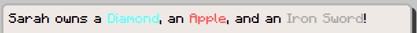 Preview of the text above, but with certain words formatted in matching colors