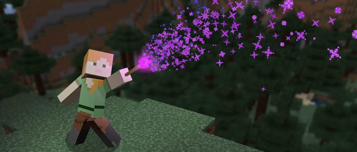 Image showing Alex holding a wand emitting an array of sparks