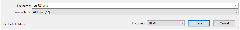 Windows 10's Notepad showing Encoding set to UTF-8