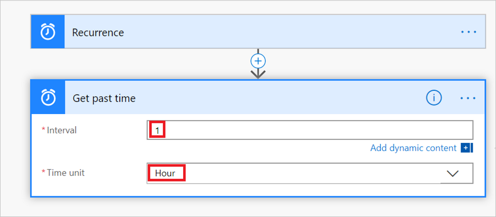 Set Get past time interval