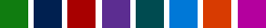 Screenshot of the color sequence for the High contrast theme.
