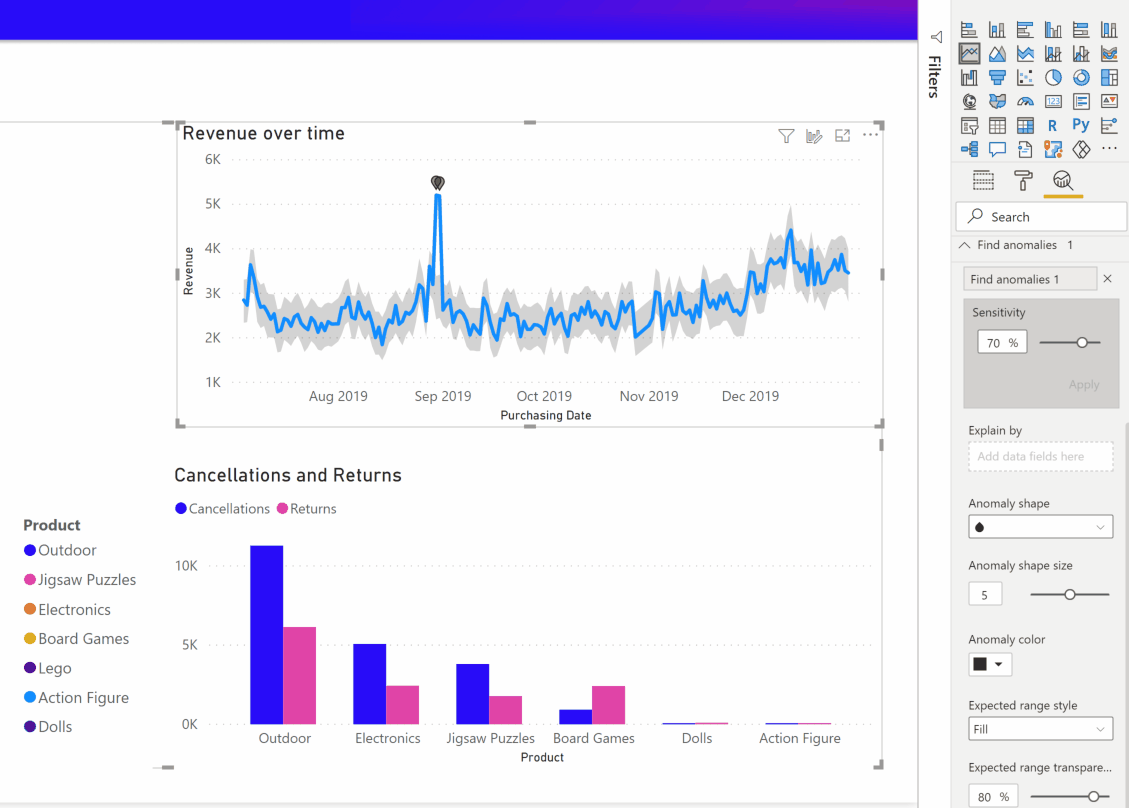 Screenshot of how to view explanations.
