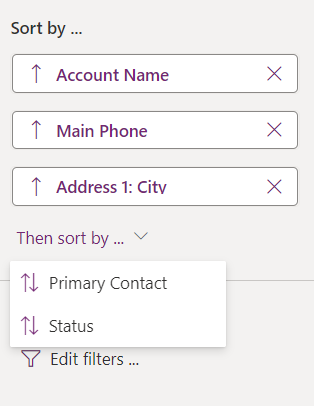 Sorting a table view by multiple columns