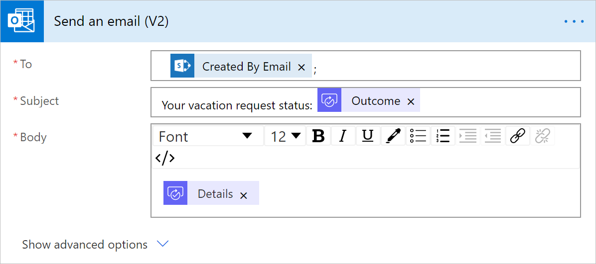 send an email.