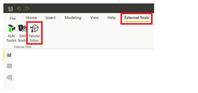 Screenshot of External tools Menu.
