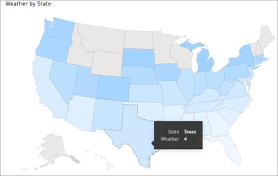 Screenshot of a Shape map of Texas.