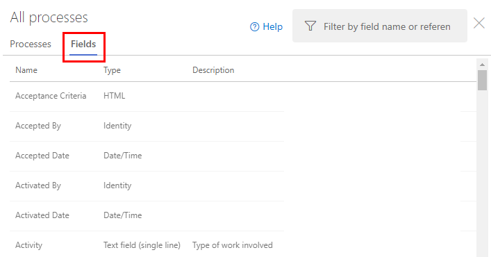 Screenshot of Make a copy of a selected inherited process.