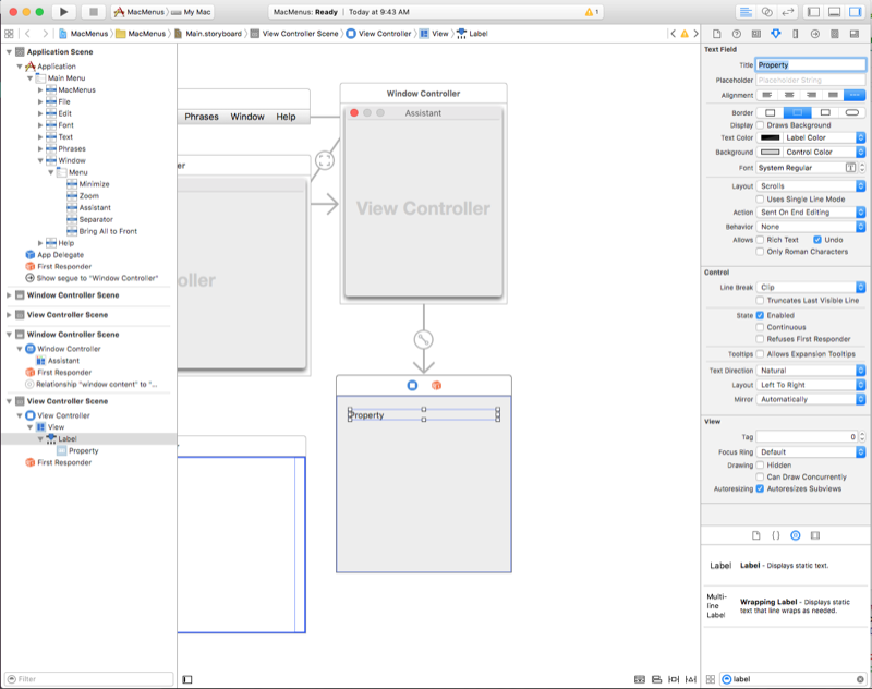 Editing the label's value Editing the label's value