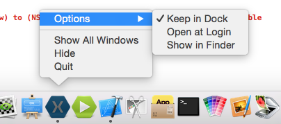 A custom dock menu A custom dock menu