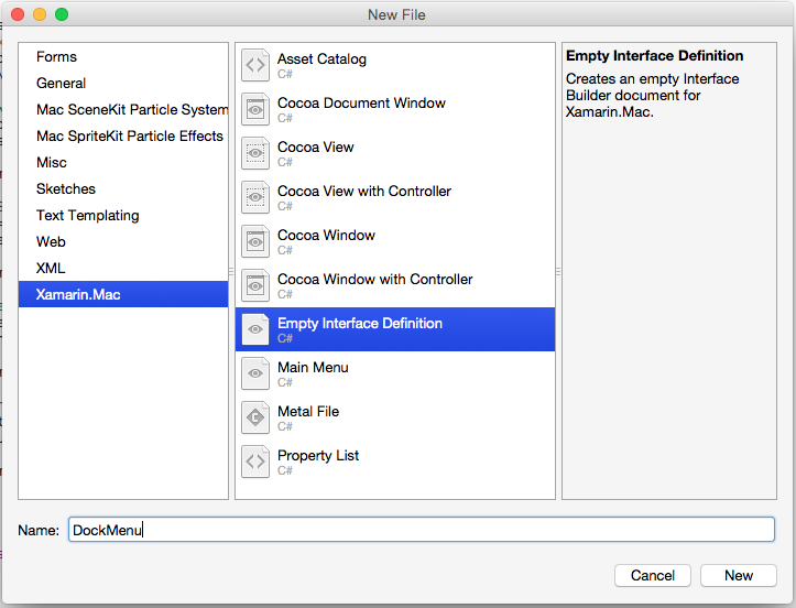 Adding an empty interface definition Adding an empty interface definition