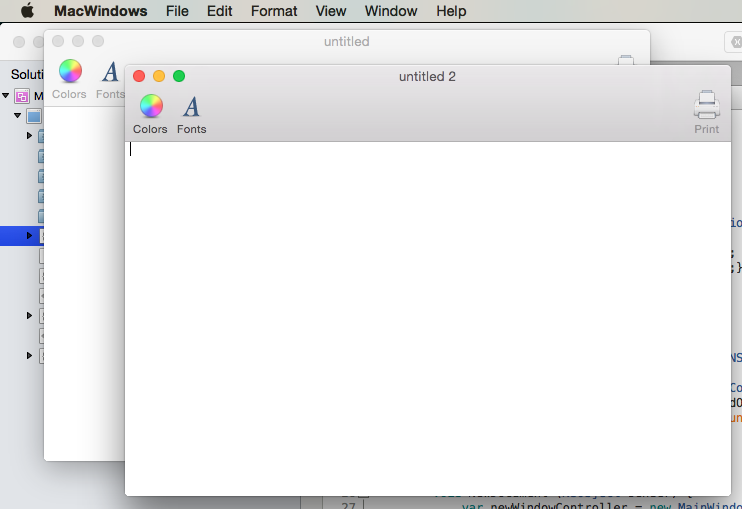 A new untitled window was added