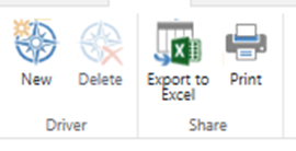 Menu bar showing Driver options.
