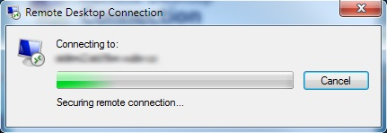 The connection process of a remote desktop.