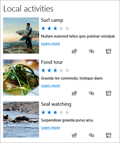 Nested UI in list items - Windows apps | Microsoft Learn