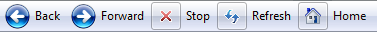 screen shot of address bar with icons and text