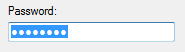 screen shot of a password text box